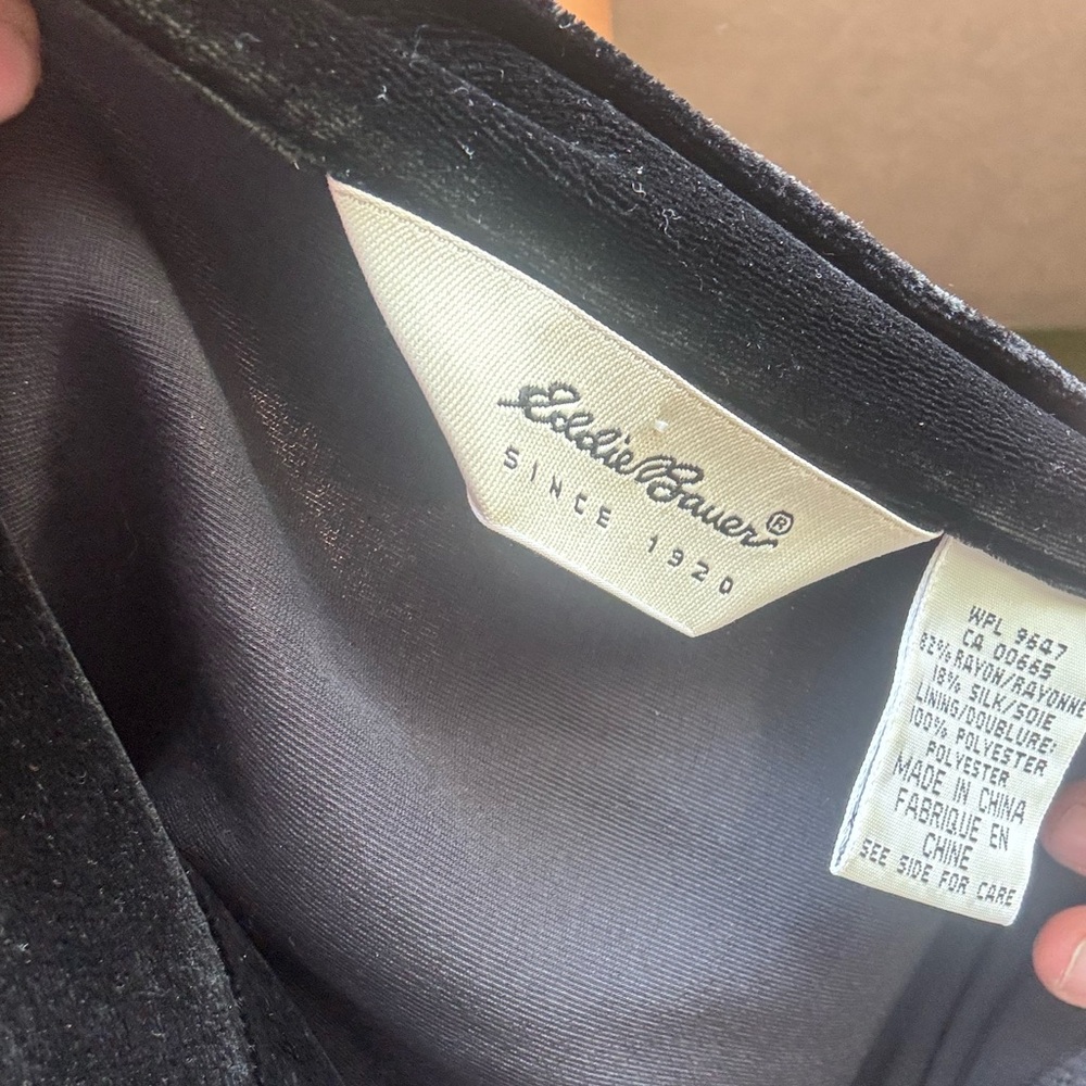 Eddie Bauer Classic Black Velvet Blazer